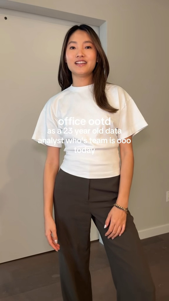 comfy office ootd since my whole team is ooo today @Aritzia @adidas  

#officeootd #officeoutfits #corporateoutfits #officewear #workwear office outfit as a 23 year old data analyst, spring office outfit, summer office outfit, summer workwear, agency pants, interlock barclay t shirt, sneakers

#LTKootd #LTKgrwm #LTKWorkwear