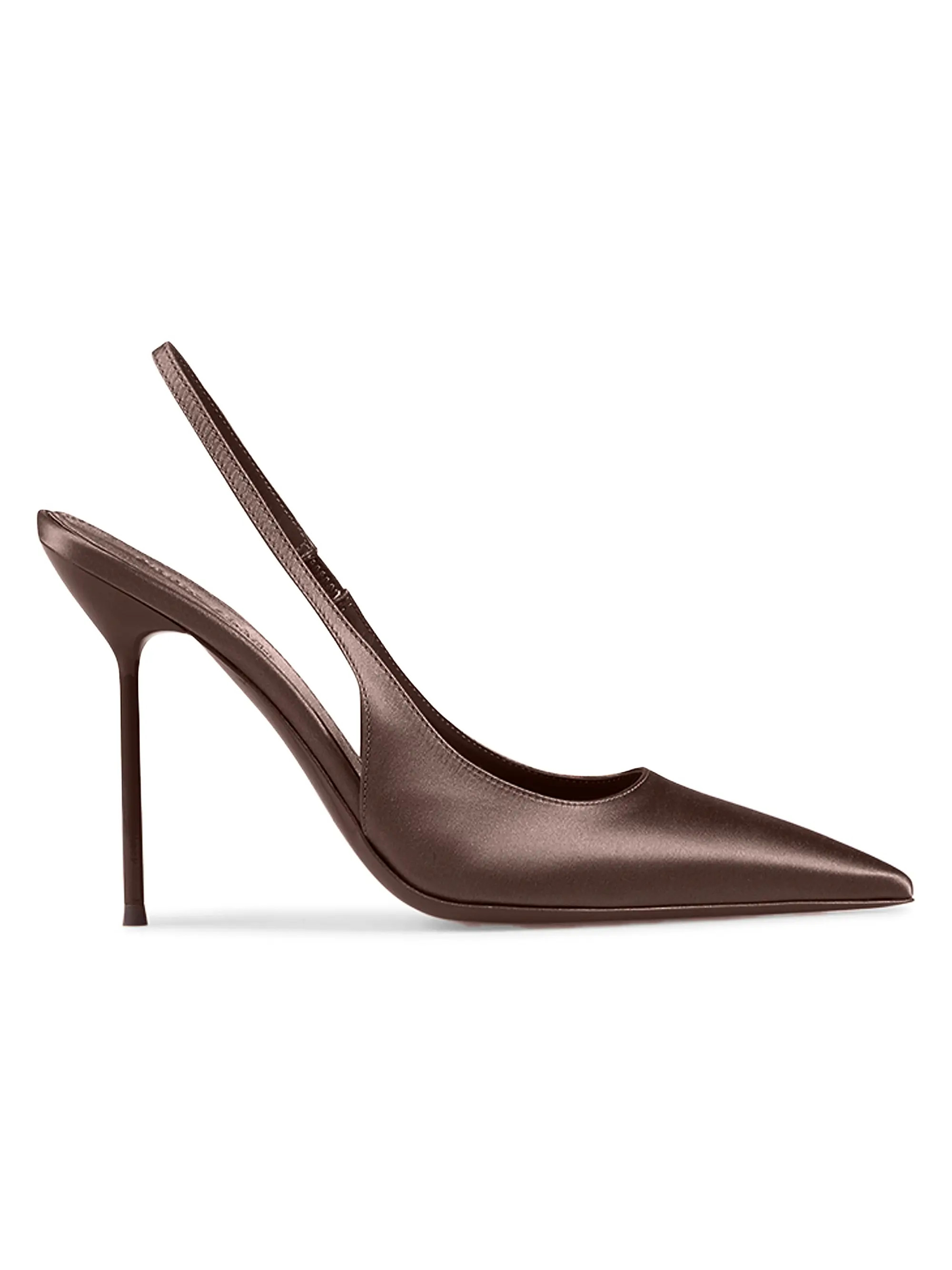 Paris Texas Lidia 105MM Satin Slingback Pumps | Saks Fifth Avenue | Saks Fifth Avenue