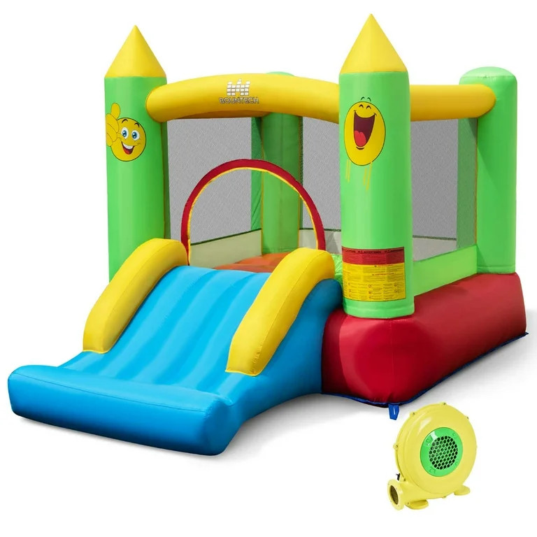 Costway Inflatable Bounce House with 480W Blower Slide Jumping Area & Basketball Hoop | Walmart (US)