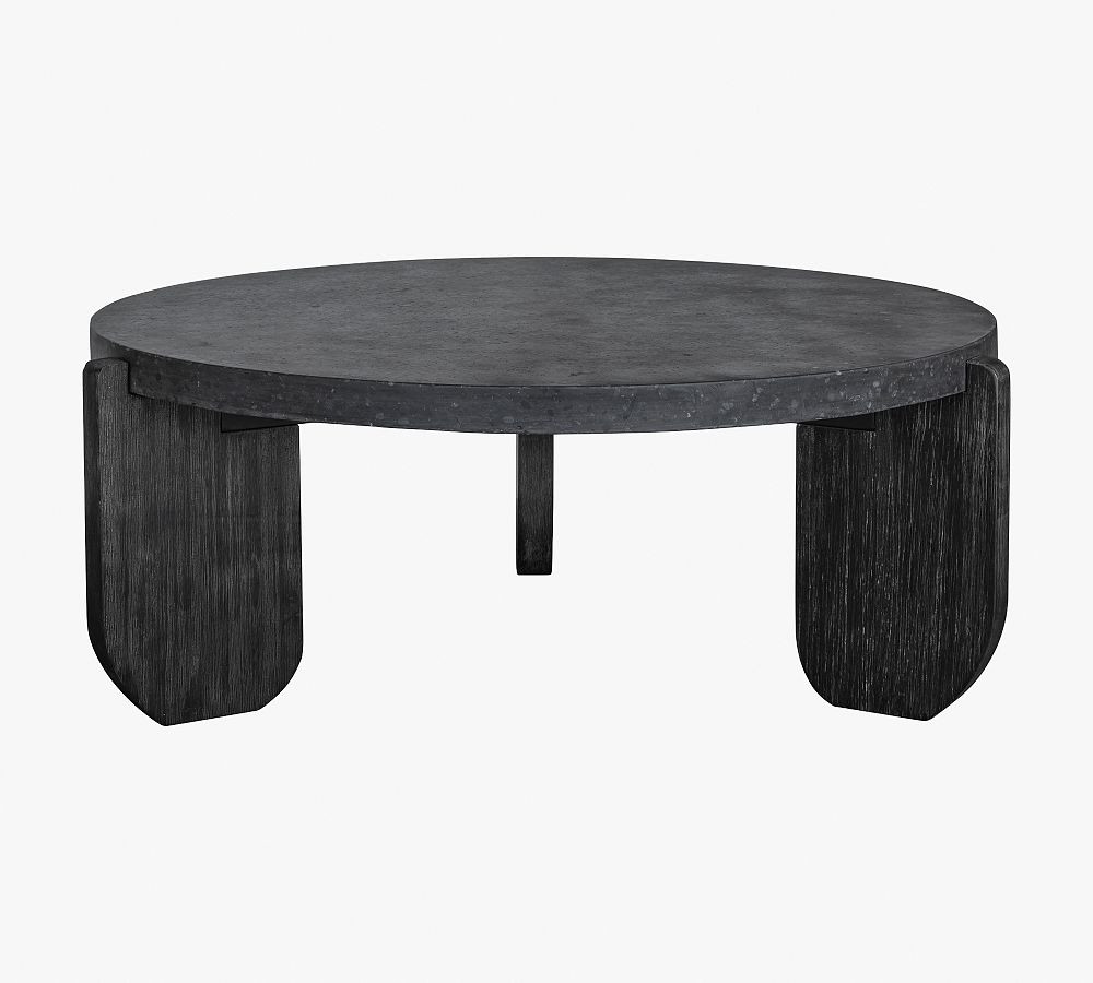 Catia Round Stone Coffee Table (36.5") | Pottery Barn (US)