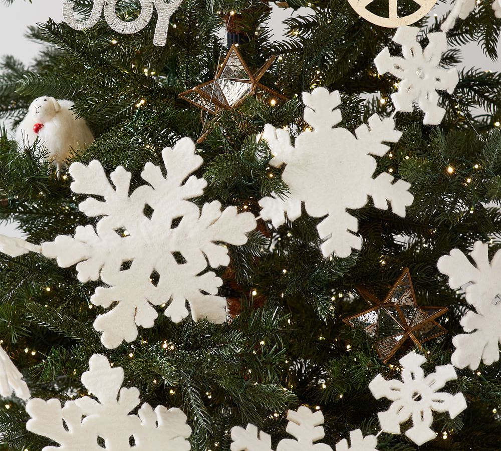 Handcrafted Felt Snowflake Garland | Pottery Barn (US)