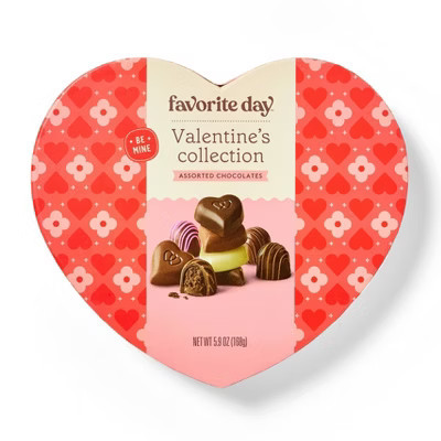 Valentine's Assorted Chocolate Truffle Candy Heart Box - 6oz - Favorite Day™ | Target
