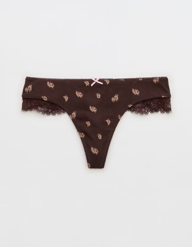 Superchill Pointelle Thong Underwear | Aerie