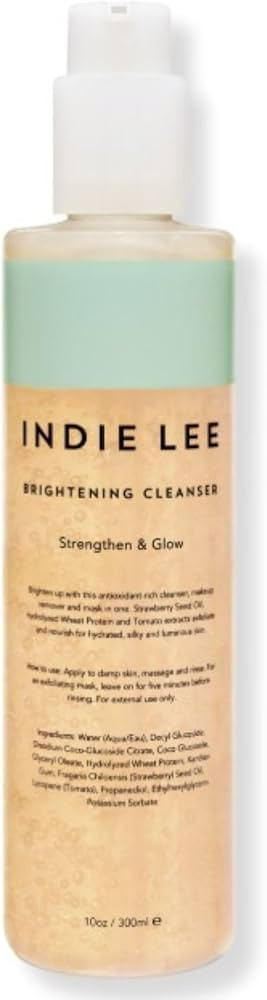 Indie Lee Brightening Facial Cleanser - Daily Hydrating Cleanser, Makeup Remover & Exfoliating Fa... | Amazon (US)