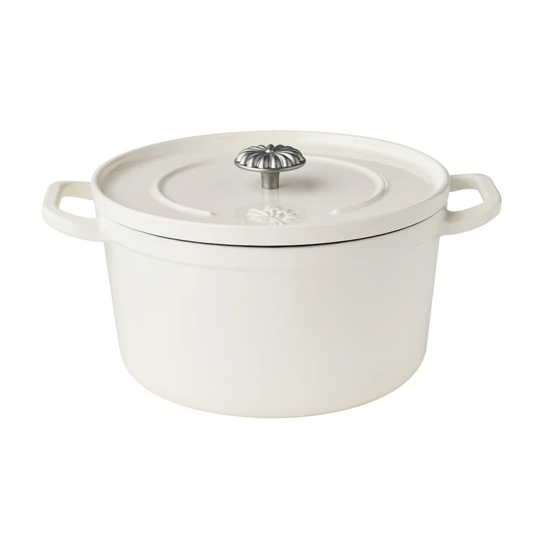 The Pioneer Woman Enameled Cast Iron 5-Quart Dutch Oven, Linen | Walmart (US)