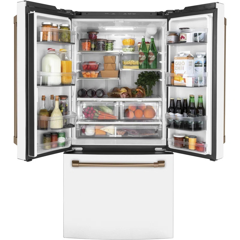 33" Counter Depth French Door 18.6 cu. ft. Smart ENERGY STAR Refrigerator | Wayfair North America