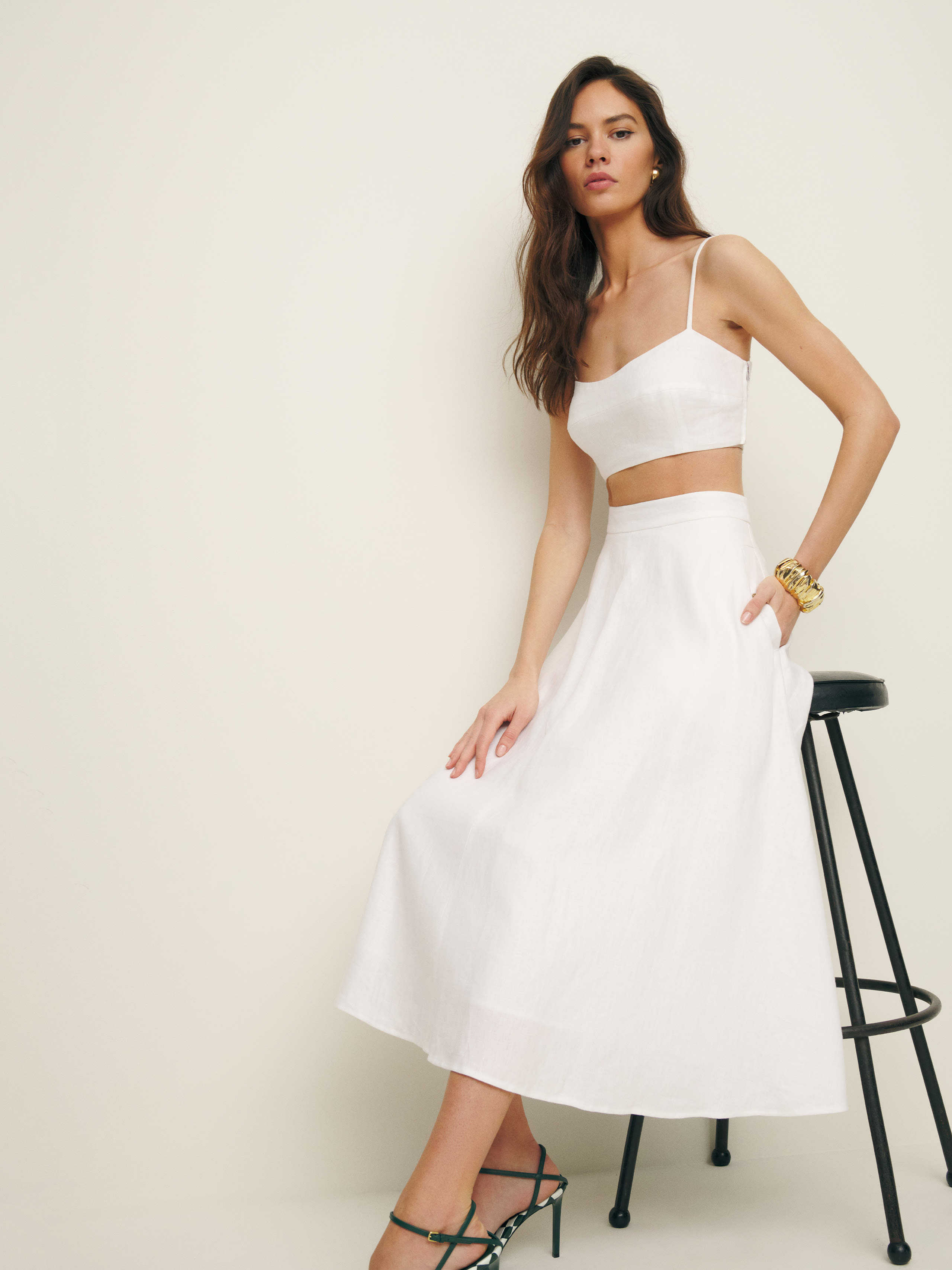 Maia Linen Skirt | Reformation (Global)