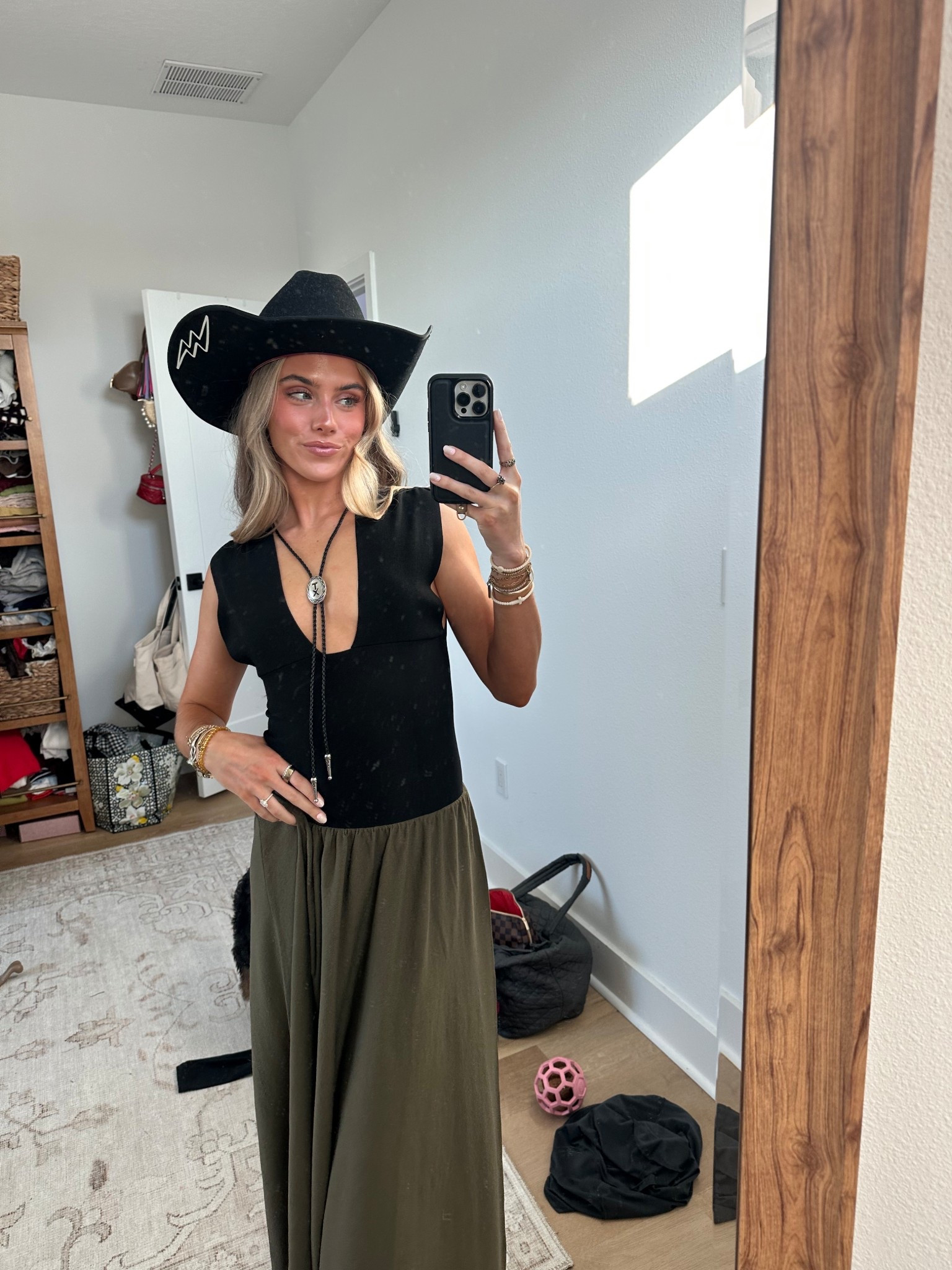 PBR outfit! This is what I wore to the rodeo. My dress is from we wore what size XS. My hat is Wild as Heck. The Priscilla, a striking unisex hat featuring matching lightning bolt details on either side. Perfect for those who dare to stand out, this hat embodies fearless fashion with a modern twist

#LTKootd #LTKSeasonal #LTKSaleAlert