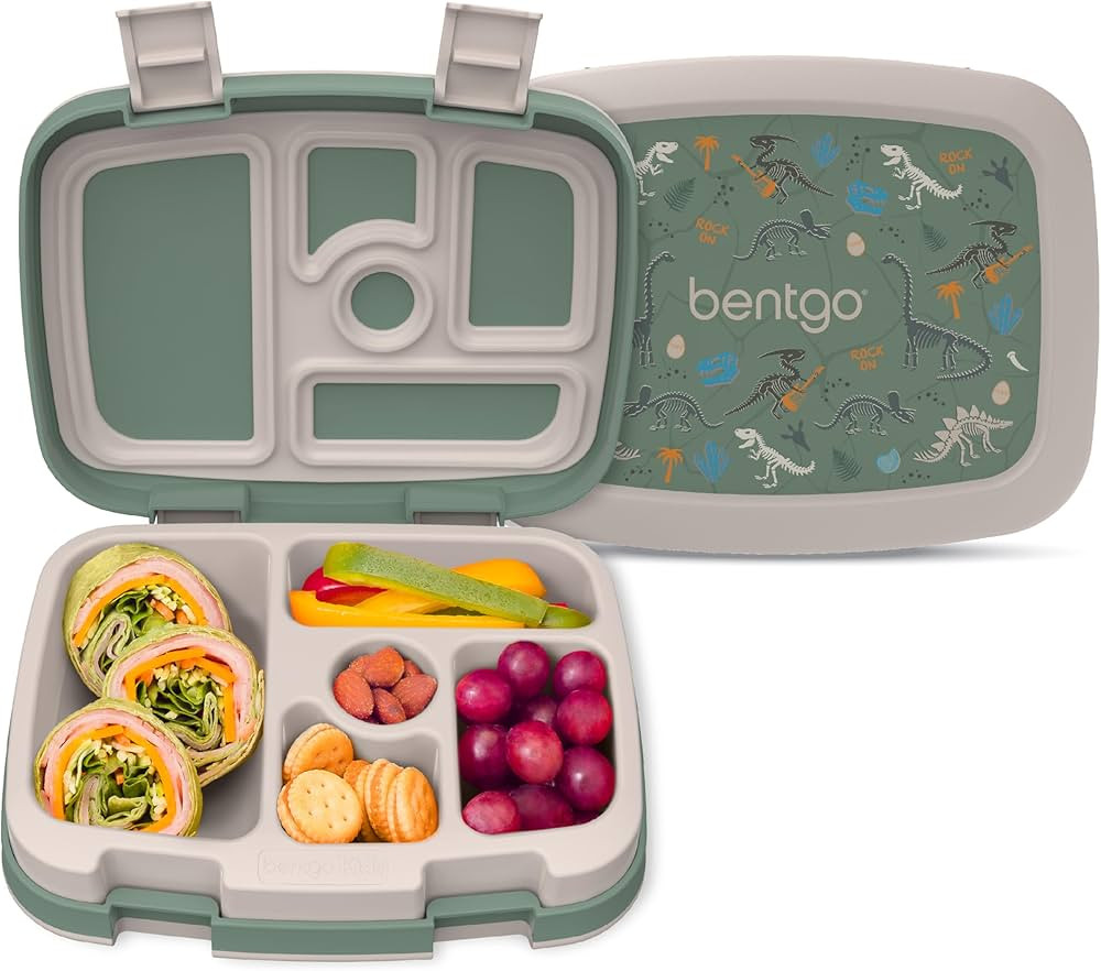 Bentgo Kids Prints Leak-Proof, 5-Compartment Bento-Style Kids Lunch Box - Ideal Portion Sizes for... | Amazon (US)