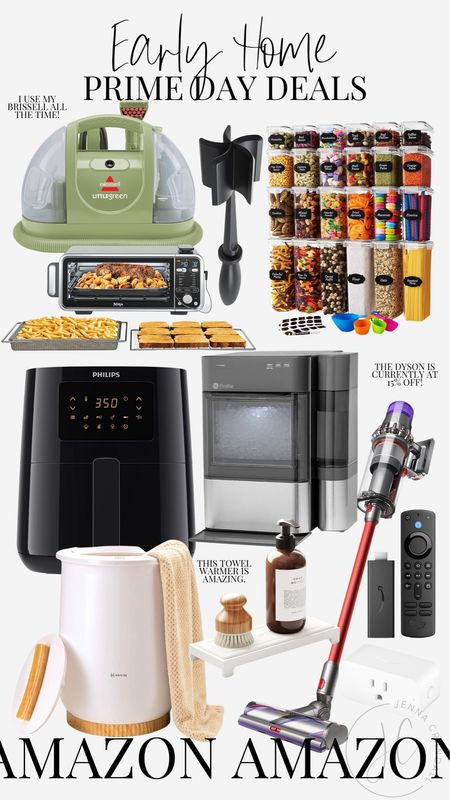 Amazon Prime Day Early Deals: home— brissell little green machine, pebble ice maker, Dyson vacuum, ninja air fryer, Amazon plugs, and more! 

#LTKxPrime #LTKsalealert #LTKHolidaySale