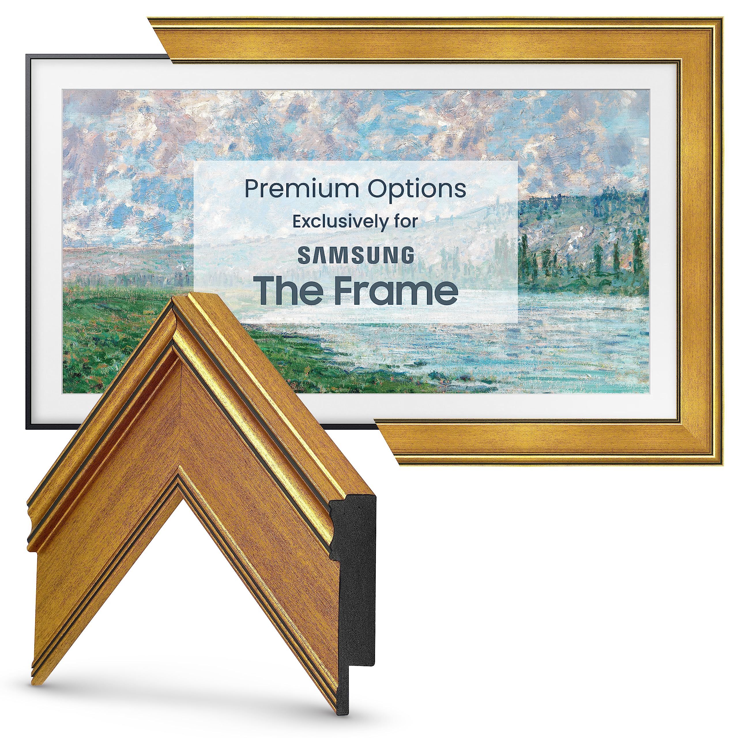 Amazon.com: Frame My TV Deco TV Frames - Antique Gold Smart Frame Compatible Only with Samsung Th... | Amazon (US)