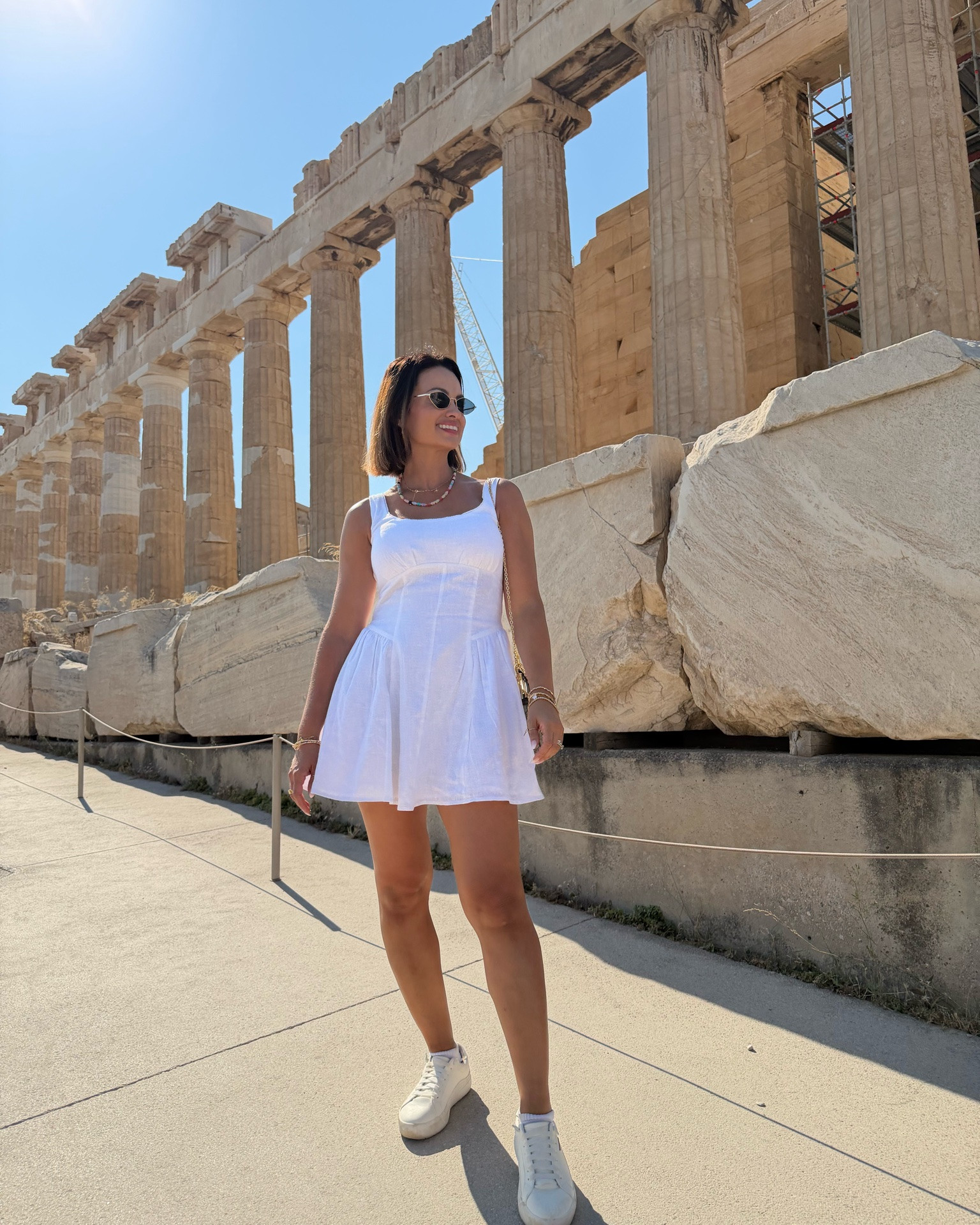 Such a great white mini dress and pairs perfectly with a pair of comfy sneakers! The linen material makes it feel light which is great in the summer heat! ☀️ 

@abercrombie is having buy one get one 50% off right now!

#LTKootd #LTKSaleAlert #LTKSeasonal