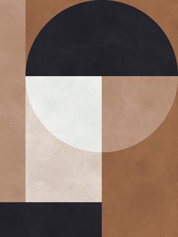 Geometric Brown 1 | Artfully Walls