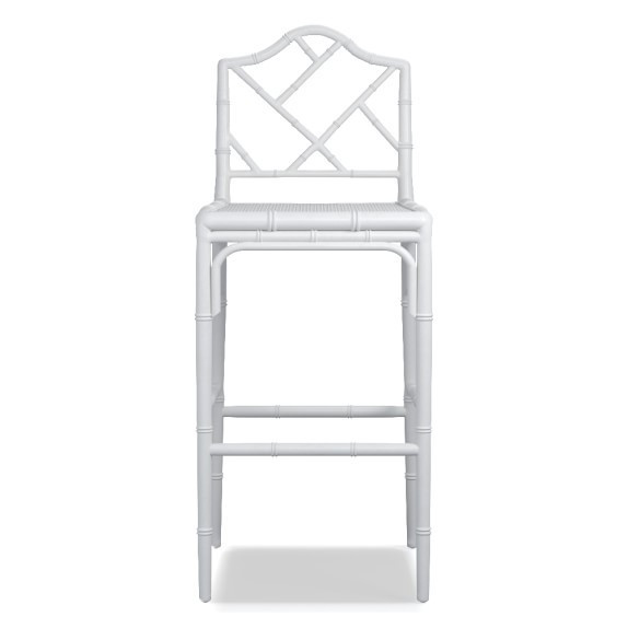 Chippendale Bar Stool Frame, White | Williams-Sonoma