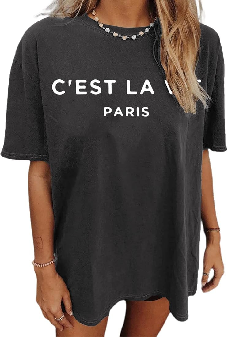 Zoyami Womens Oversized T Shirt Graphic Tee Casual Summer Loose Short Sleeve Top | Amazon (US)