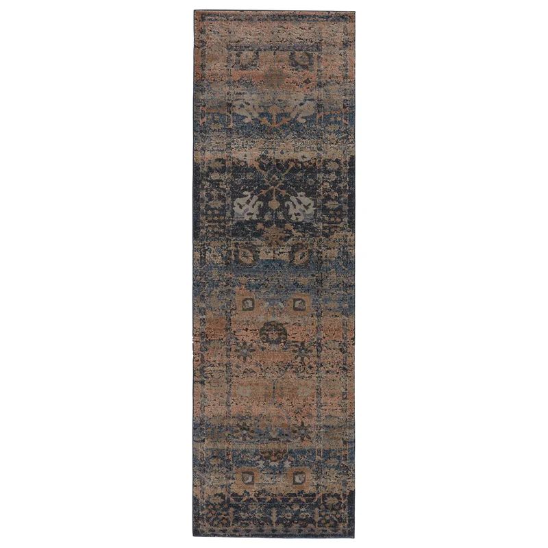 Zoeller Machine Woven / Power Loomed Blue Rug | Wayfair North America