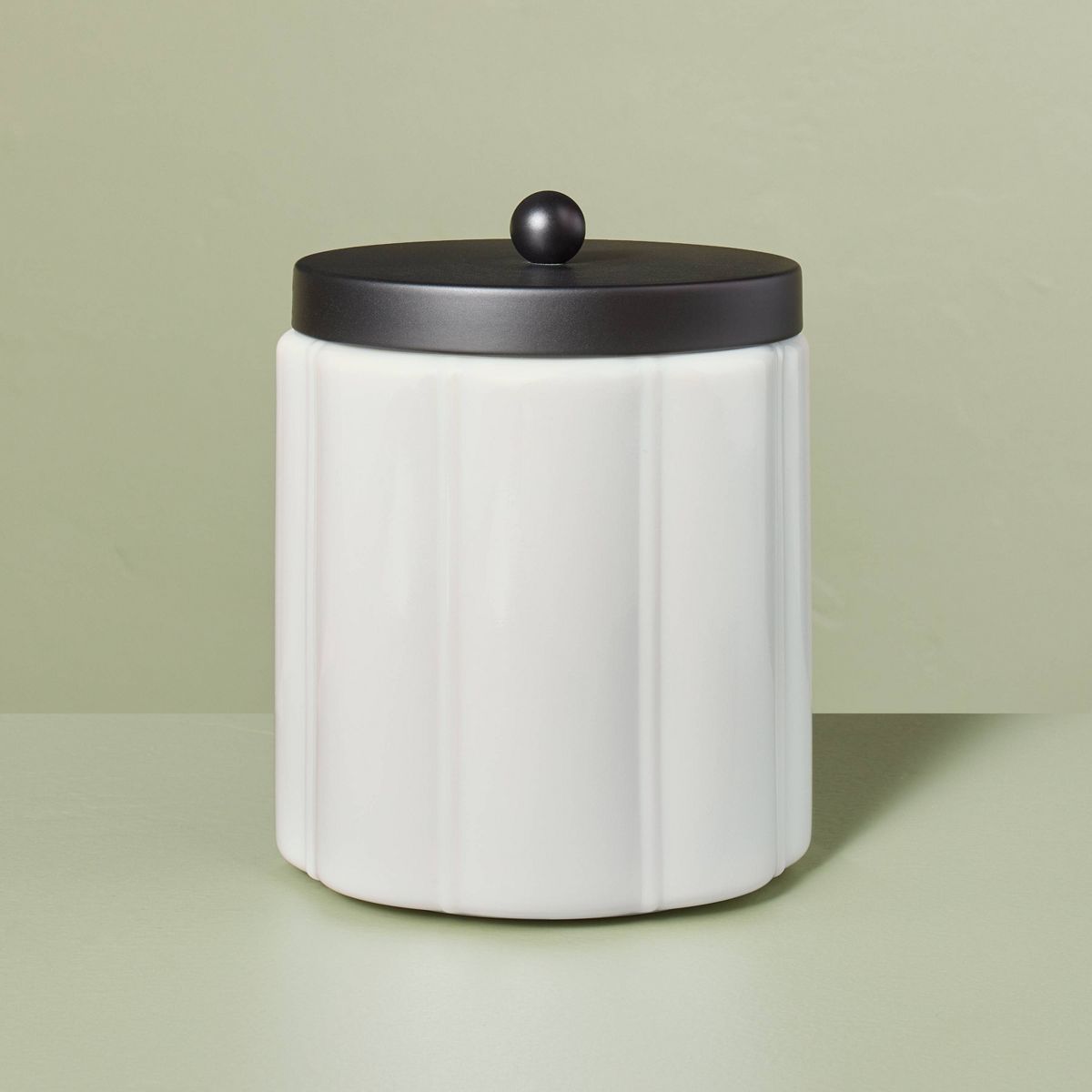 Milk Glass Bath Canister with Metal Lid - Hearth & Hand™ with Magnolia | Target