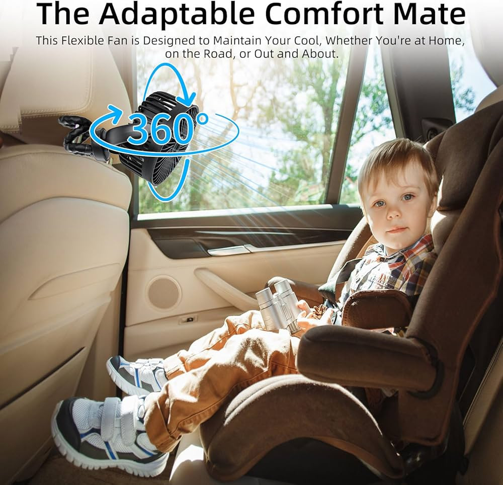 Portable Stroller Fan for Baby, Rechargeable Clip On Fan 6000mAh 20H Runtime, Baby Fan for Car Se... | Amazon (CA)