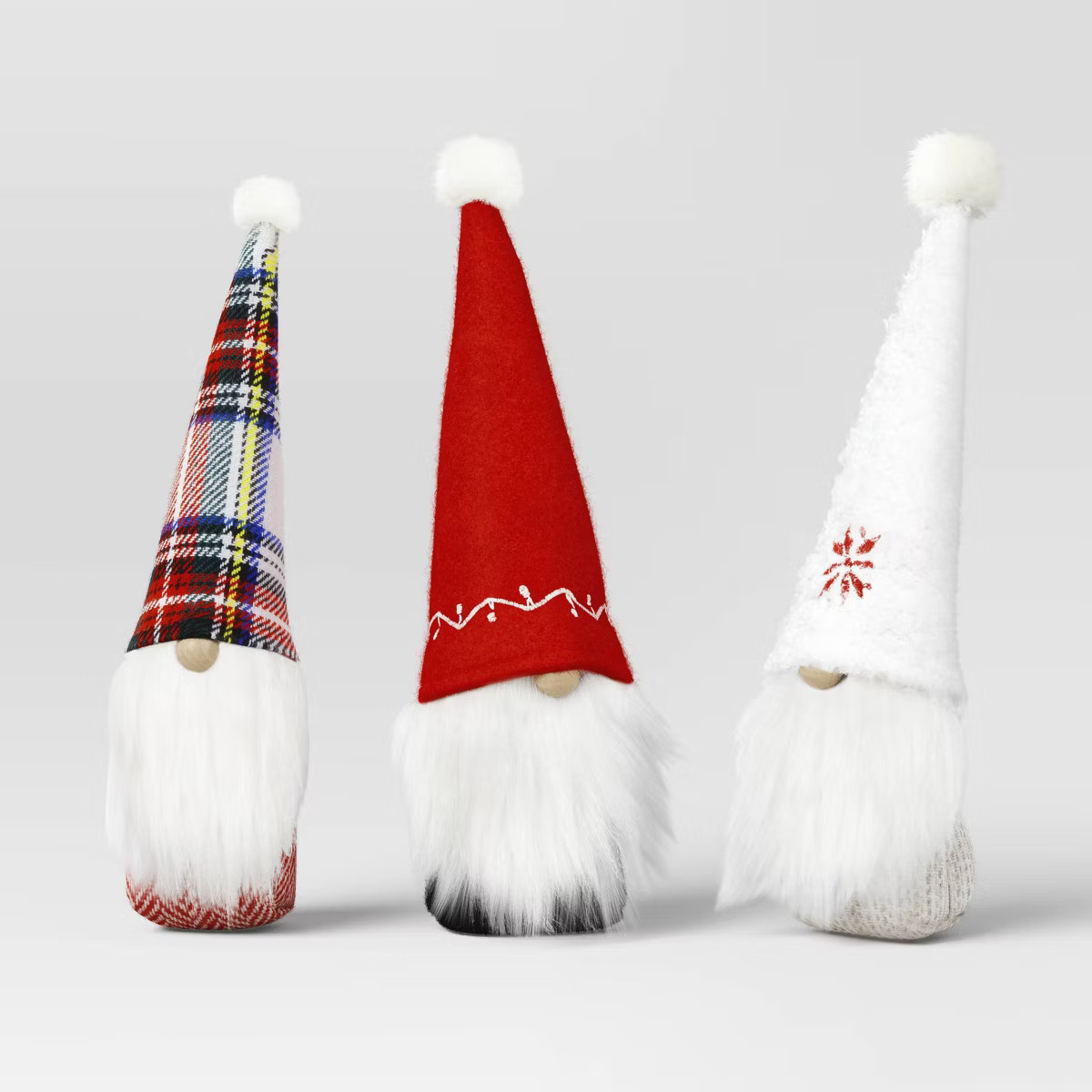 3pc Fabric Gnome Figurine Set - Wondershop™ White/Red | Target