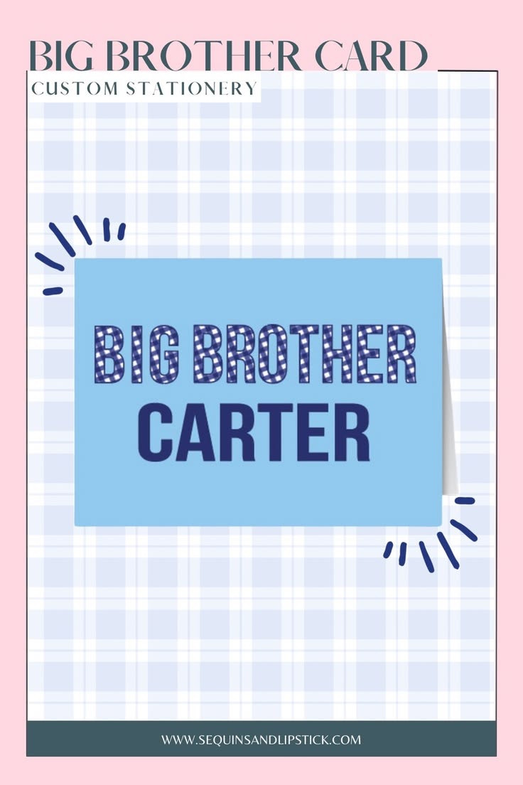 Description
A fun and personalized Big Brother card perfect for celebrating proud big brothers! This custom card makes a thoughtful gift for birthdays, special milestones, or just to remind a big brother how awesome he is. 

 #LTKmomlife #LTKBaby #LTKKids