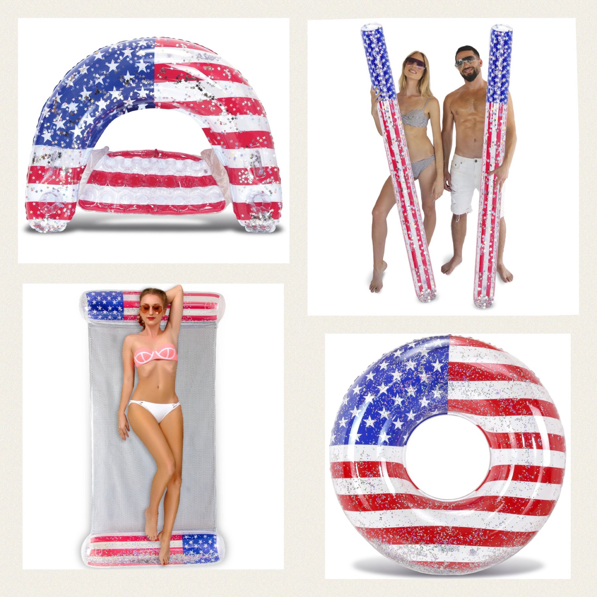 I saw these cute festive pool floats at Walmart today and had to share! USA confetti rafts and floats, perfect for 4th of July parties! 
#poolparty #USAfloats #redwhite&blue #americanflag 

#LTKParties #LTKSeasonal #LTKxWalmart