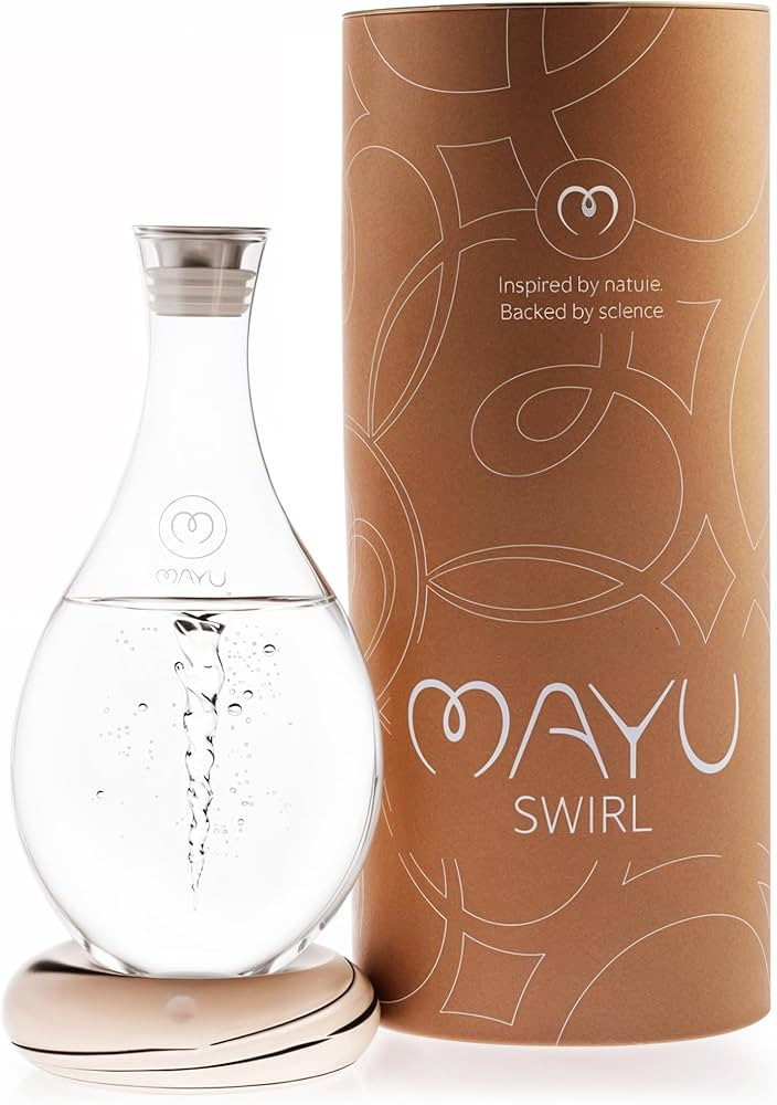 MAYU Swirl Structured Water Carafe - Innovative Vortex Technology Handblown Pitcher. Post Reverse... | Amazon (US)