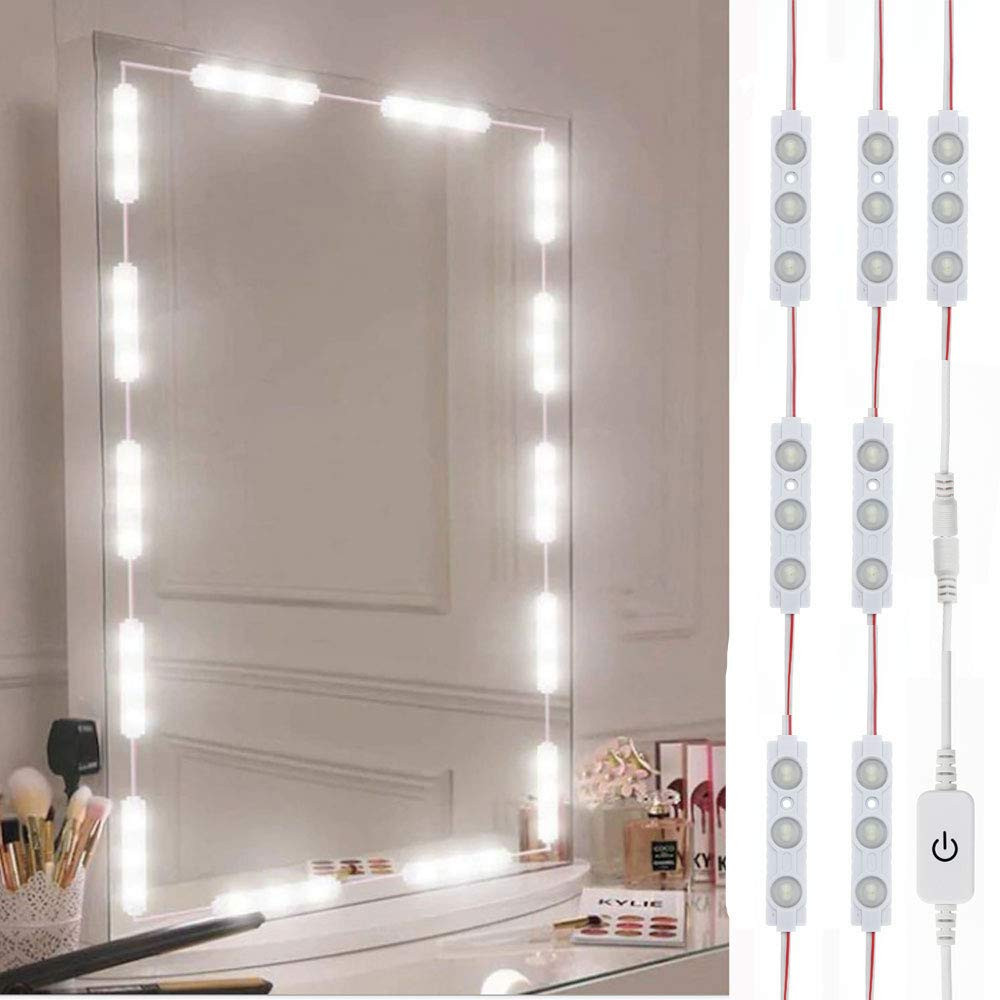 Led Vanity Mirror Lights, Hollywood Style Vanity Make Up Light, 10ft Ultra Bright White LED, Dimm... | Amazon (US)