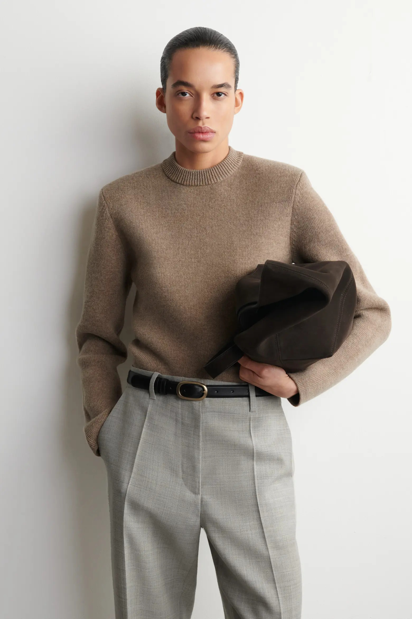 Sculpted-shoulder Merino Wool Sweater (Women) | Nordstrom | Nordstrom