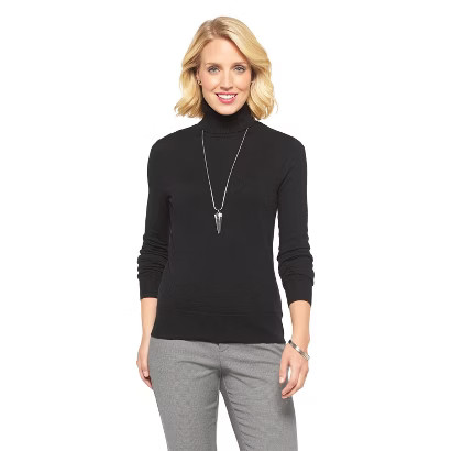 Merino Wool Turtleneck Sweater Black XS | Target