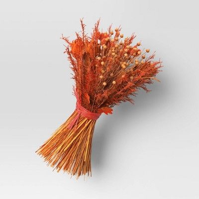 Fall Floral Standing Stem Dried Bundle Rust - Threshold™ | Target