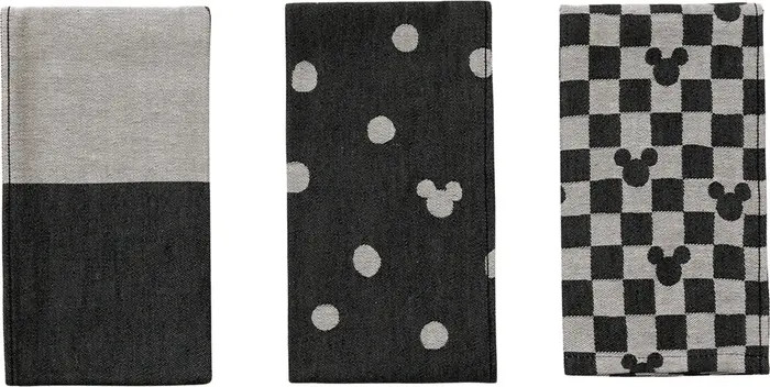 x Disney Assorted Set of 3 Mickey Cotton Dish Towels | Nordstrom