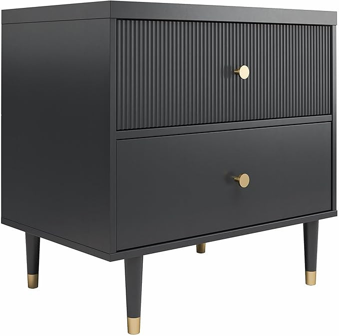 CosmoLiving by Cosmopolitan Elizabeth Nightstand, Black | Amazon (US)