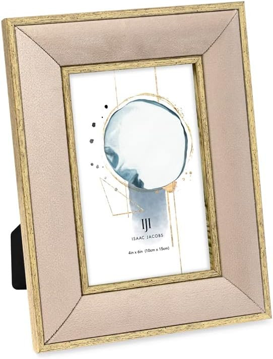Isaac Jacobs Velvet Picture Frame with Metallic Gold Double Border, Photo Frame, Horizontal & Ver... | Amazon (US)