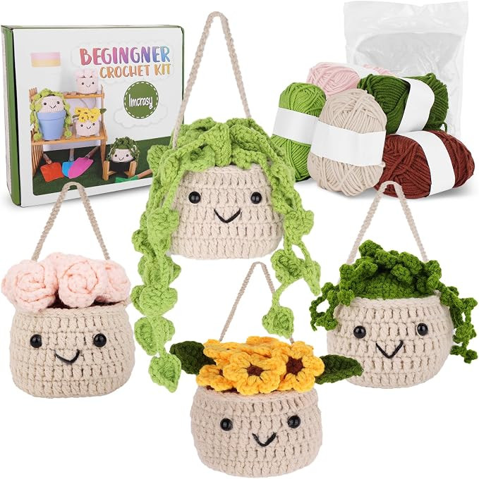 Crochet Kit | Crochet Kit for Beginners | Beginner Crochet & Knitting Kit with Step by Step Video... | Amazon (US)