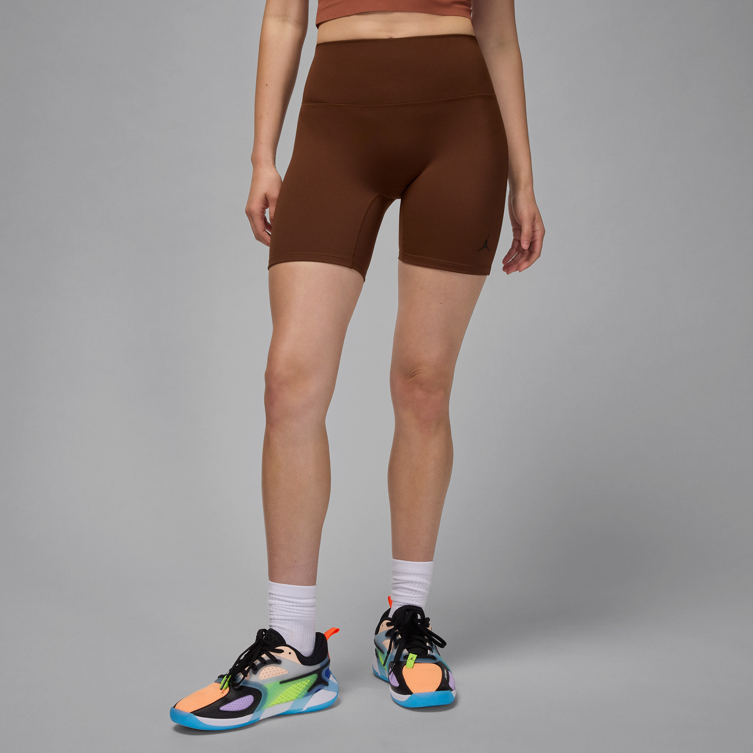 Women's Jordan Sport Dri-FIT High-Waisted 6" Shorts in Brown | HQ9768-259 | Nike (US)