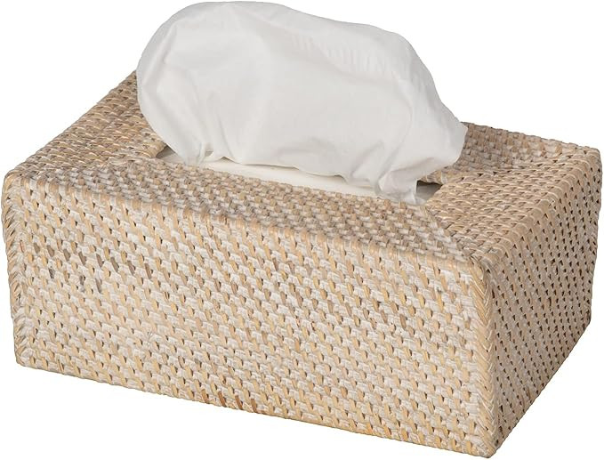 Kouboo Loma Rectangular Rattan Tissue Box Cover (Latte) | Amazon (US)