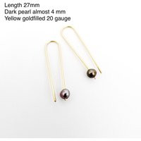 Pearl Dangling Earrings in Sterlings Silver, Gold With Pearl, Bridal Pearl Earrings, Filled Pearl | Etsy (US)