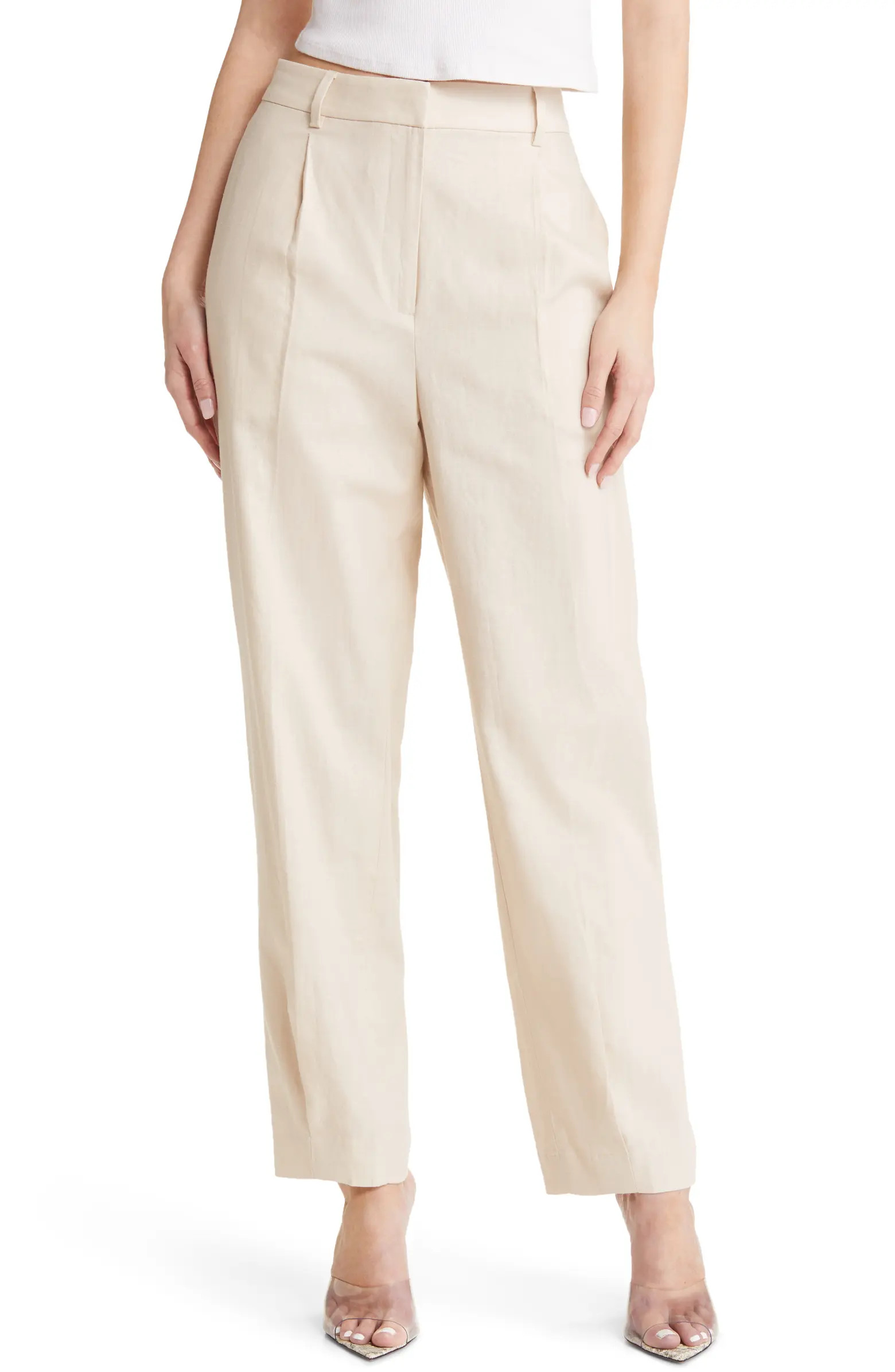 Relaxed Fit Linen Blend Pants | Nordstrom