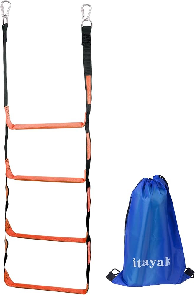 Boat Rope Ladder, 4 Step Heavy Duty 880lbs Strength Climbing Marine Rope Ladder with Reinforced S... | Amazon (US)