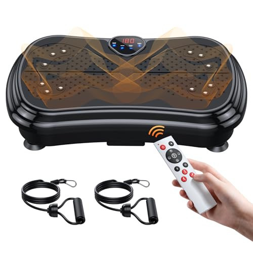 PUREROYI Vibration Plate Exercise Machine Weight Loss, Full Body Vibration Plate for Lymphatic Drainage, 180 Adjustable Speeds Vibrating Plate 400 Lbs Capacity Fitness Platform for Women Men | Amazon (US)