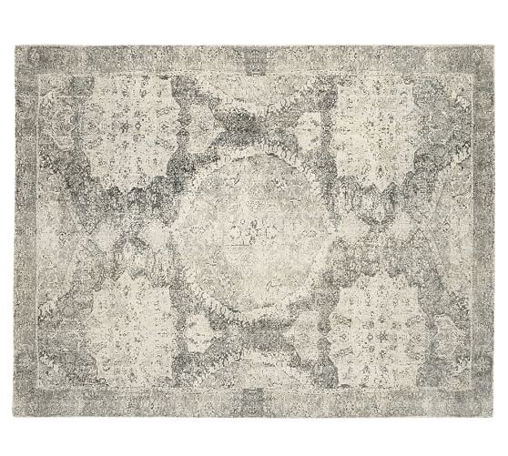 Barret Printed Rug - Gray | Pottery Barn (US)