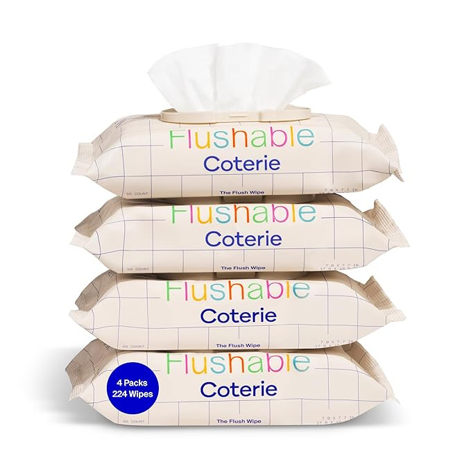 Coterie Flushable Wipes for Toddlers, Designed for Potty Training, Safe for Sensitive Skin, Hypoa... | Amazon (US)