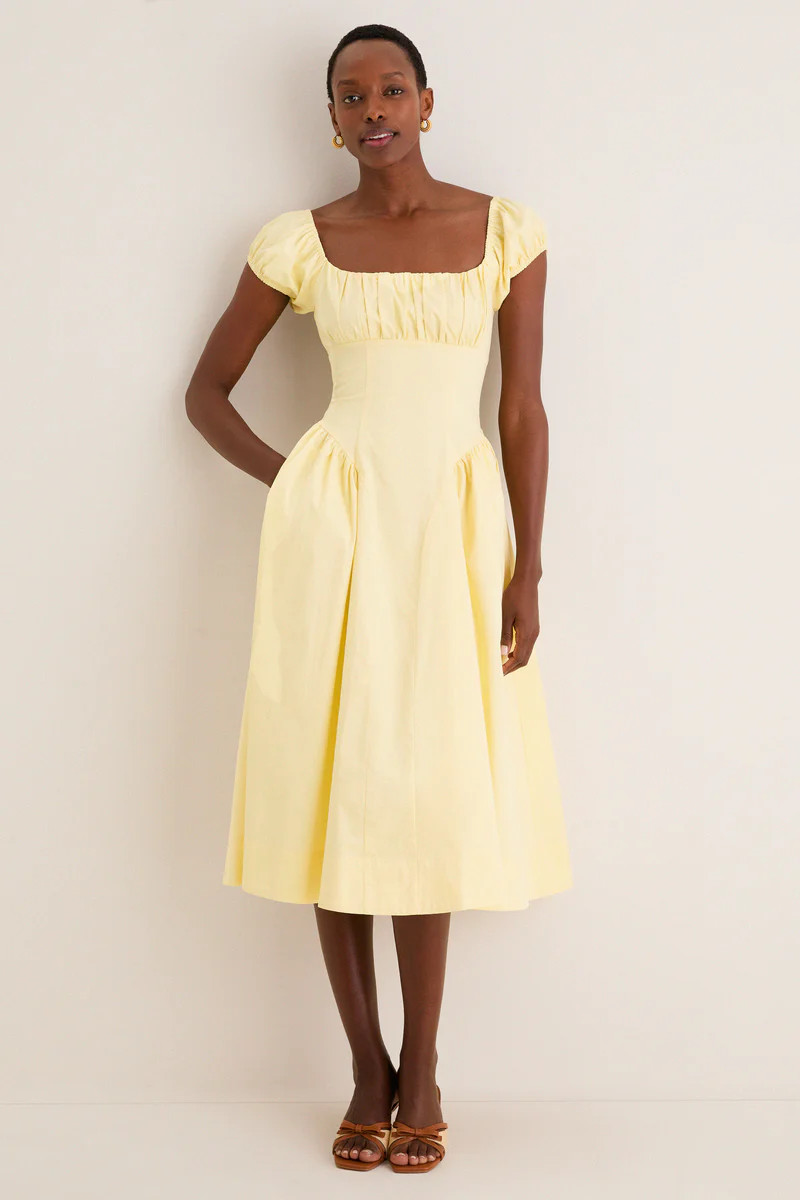 Yellow Adilene Midi Dress | Tuckernuck (US)