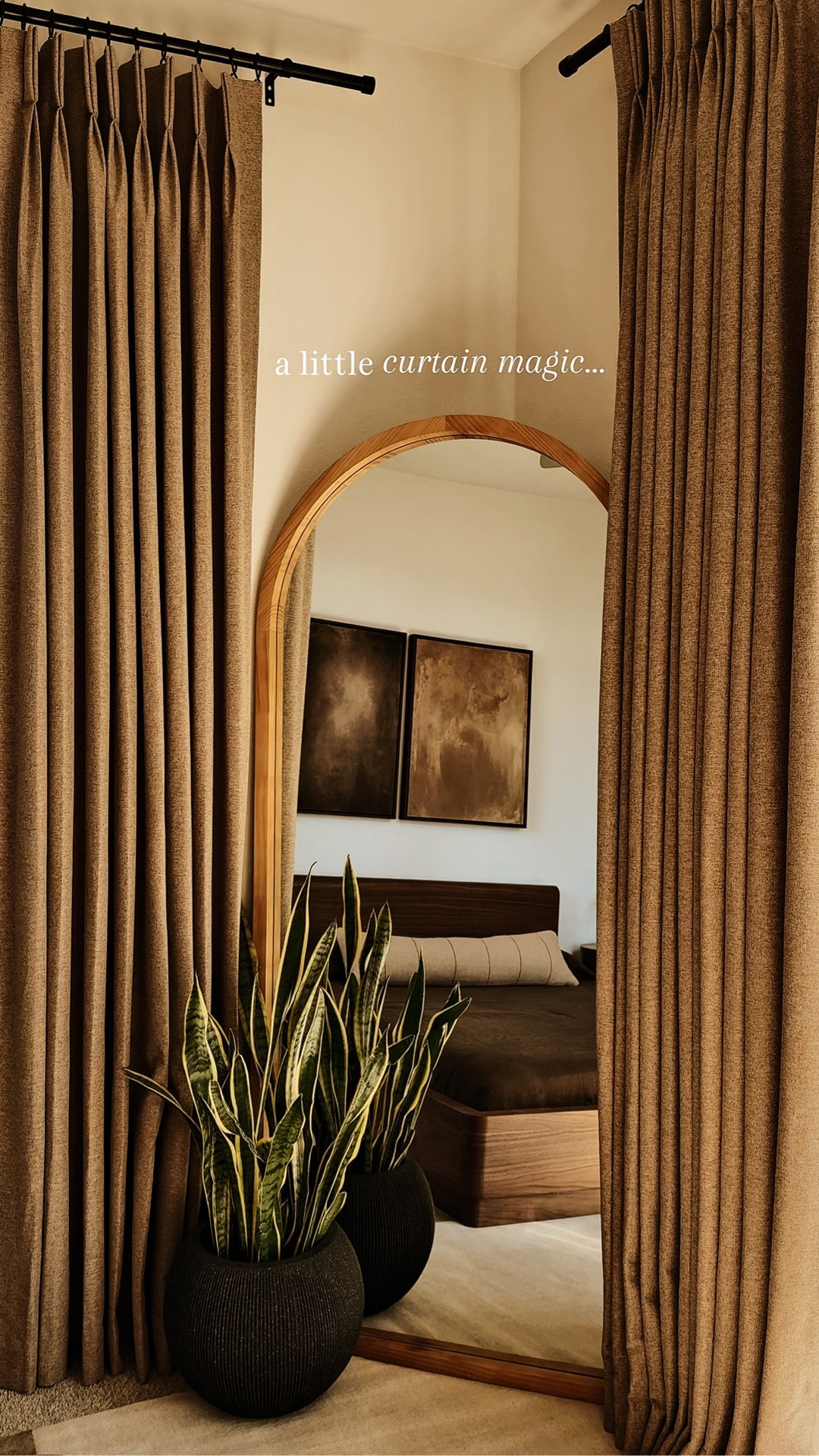 Linen Blackout curtains 
Use code Vandy15 for discount

Style: Victoria 100% Blackout OEKO Linen Look Heavyweight Custom Curtain
Color: Hazelnut
Header: double pinch pleat
Memory trained: Yes
Lining: unlined

#LTKSeasonal #LTKSaleAlert #LTKHome