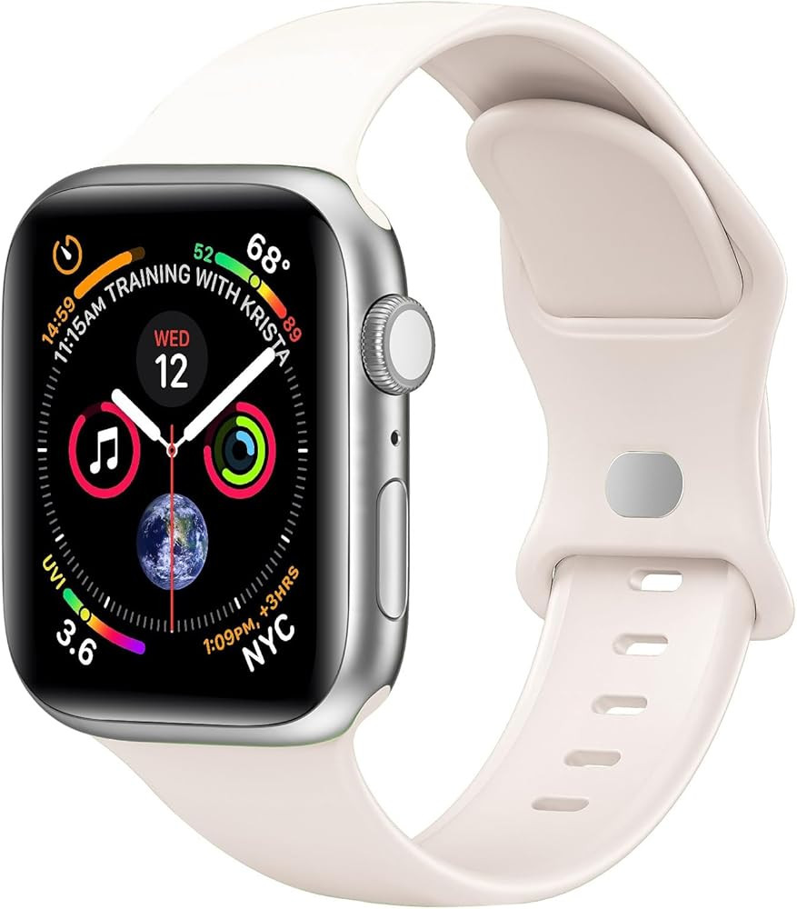 Sport Band Compatible with Apple Watch Bands 40mm 38mm 41mm 42mm 44mm 45mm 49mm for Women Men,Sof... | Amazon (US)