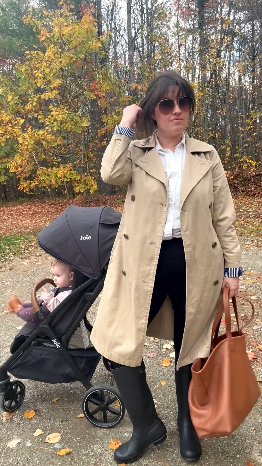 Mom tote
Fall bag
SAHM outfit
Fall trench coat
Travel stroller
Hunter boot outfit
Fall boots 

#LTKFindsUnder100 #LTKBaby #LTKSeasonal
