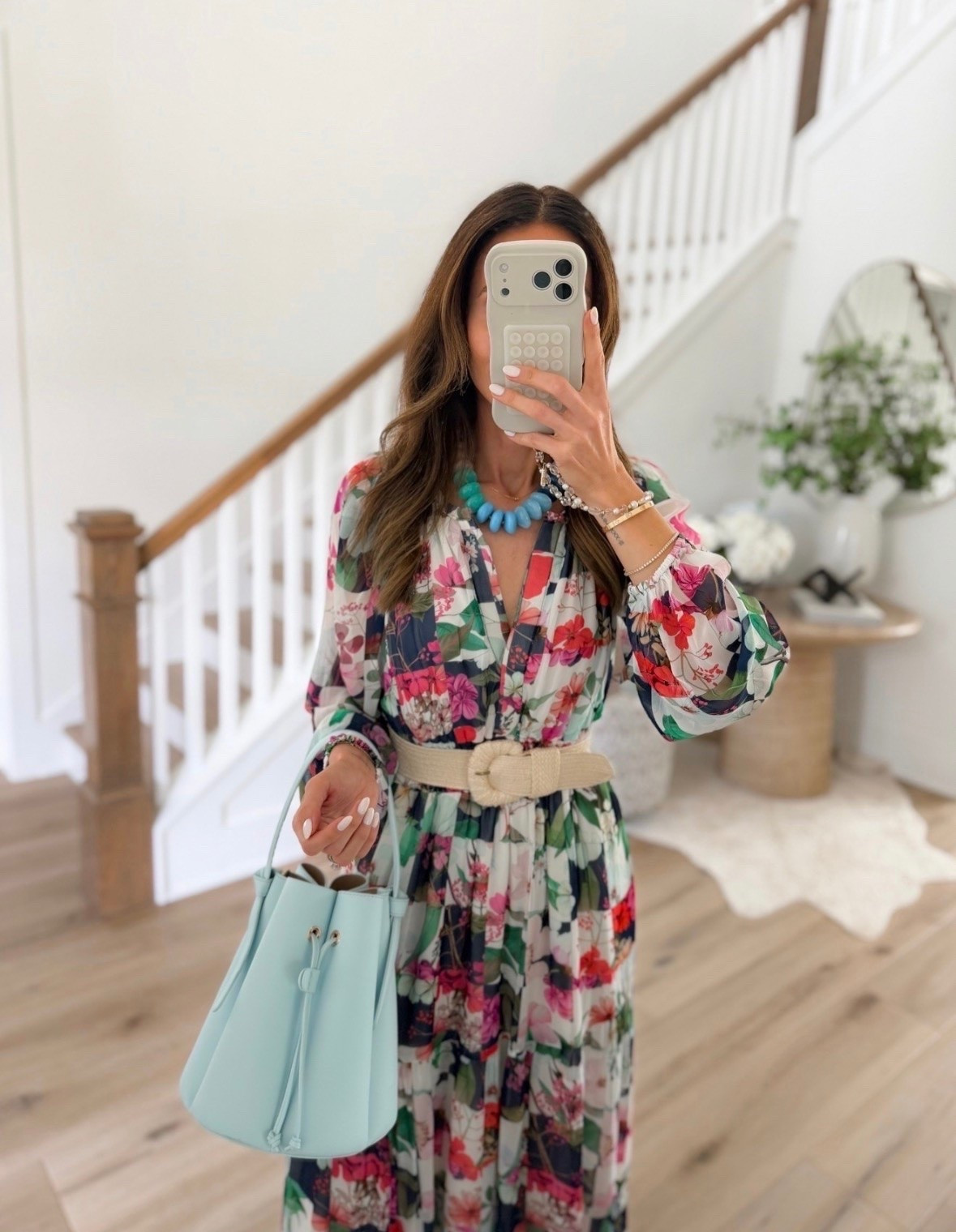 This dress is even prettier in person 🌸 The colors are so vibrant and fun, and I love how flowy and flattering the fit is. Added a woven belt and turquoise necklace for the perfect pop of color and now I want to wear this outfit all summer long.

Floral maxi dress, colorful summer dress, vacation outfit, resort wear, feminine style, spring and summer fashion, vacation dress, chic colorful outfits, flowy dresses, elevated resort style, statement accessories, summer style inspiration, annabrstyle

#LTKootd #LTKSeasonal #LTKOver40