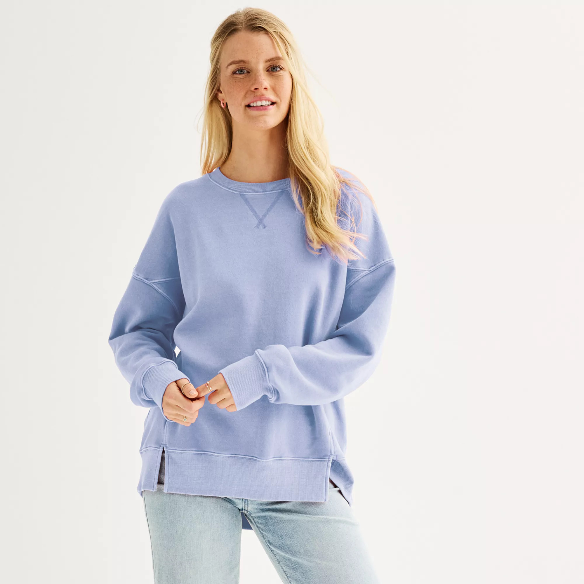 Juniors' SO® Oversized Fleece Tunic Pullover | Kohl's