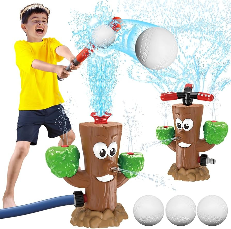 2 in 1 Water Sprinkler Baseball Toy Set, Backyard Spinning Water Spray Toy, Summer Outdoor Sprink... | Amazon (US)