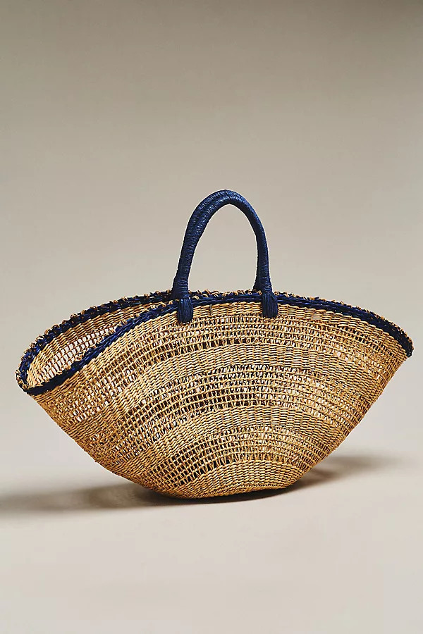 Raffia Straw Basket Bag | Anthropologie (US)
